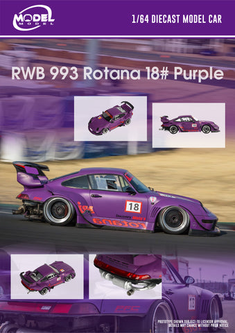 M MODEL 1:64 RWB 993 #18 Rotana Purple