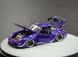 PGM 1/64 Porsche RWB 911 993 Purple Metallic Luxury Version Fully Open