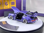 PGM 1/64 Porsche RWB 911 930 Violet Purple Luxury Version Fully Open