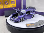 PGM 1/64 Porsche RWB 911 930 Violet Purple Luxury Version Fully Open