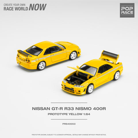 POPRACE 1/64 Nissan GT-R Nismo 400R Yellow