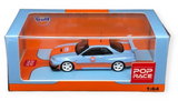 POP RACE 1:64 GTR R34 GULF OIL LIVERY