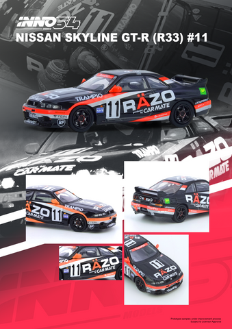 INNO64 Nissan GT-R R33 #11 Razor Trampio Sendan Highland 1995 Winner