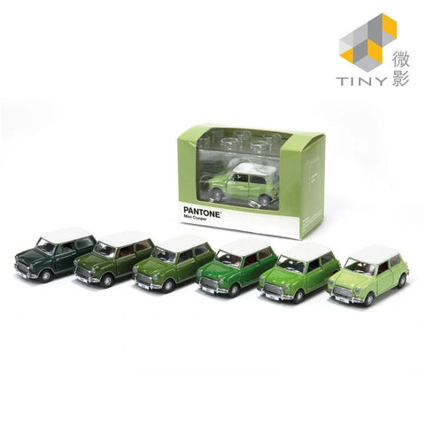 Tiny Mini Cooper Pantone Series GREEN Set of 6 LAST