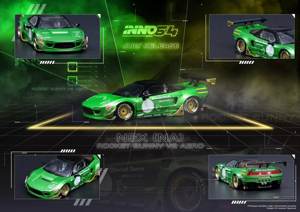 INNO64 1/64 Honda NSX (NA) Rocket Bunny V2 Aero Green