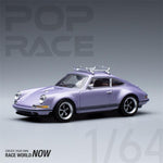 POPRACE 1:64 Porsche Singer 964 Sport Vehicle W/Surfboard Purple
