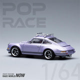 POPRACE 1:64 Porsche Singer 964 Sport Vehicle W/Surfboard Purple