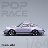POPRACE 1:64 Porsche Singer 964 Sport Vehicle W/Surfboard Purple