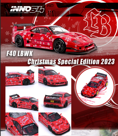 INNO64 LBWK Ferrari F40 Red Christmas Special Edition 2023