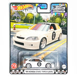 Hot Wheels Premium Boulevard #73 99 Honda Civic Type R EK9 White