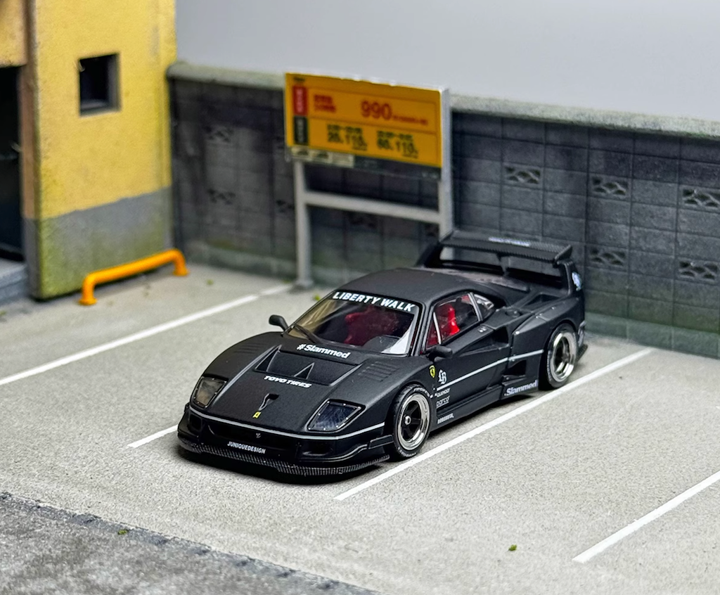 INNO64 LBWK Ferrari F40 Matte Black HONG KONG TOYCAR SALON 2023 INNO64 LBWK Ferrari F40 Matte Black HONG KONG TOYCAR SALON 2023