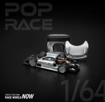 POPRACE 1:64 Mercedes Benz AMG CLK GTR Silver #158 Street Ver.