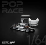 POPRACE 1:64 Mercedes Benz AMG CLK GTR Silver #158 Street Ver.