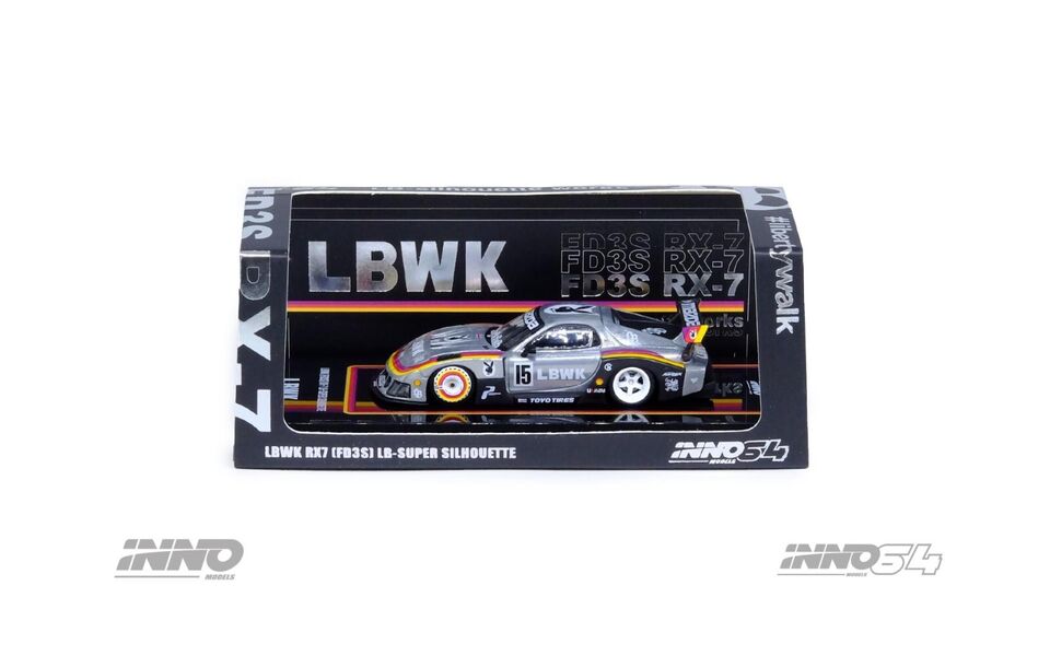 INNO64 Expo China 2024 LBWK F40 Silver Chrome + RX7 (FD3S) LB-Super Si ...