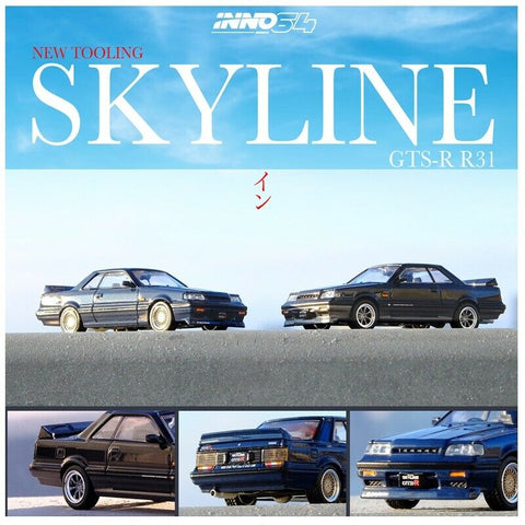 INNO64 1/64 NISSAN SKYLINE GTS-R R31 BLACK