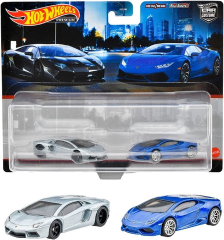 Hot Wheels Premium 2 Pack Aventador Coupe & Huracan LP 610-4