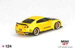 MINI GT #124 Pandem Nissan GT-R R35 Metallic Yellow w/Carbon Duck Tail