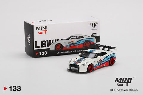 MINI GT #133 LB★WORKS Nissan GT-R R35 Type 1,Rear Wing Martini