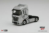 MINI GT 1:64 #139 Mercedes-Benz Actros Cab Only (Silver) RHD