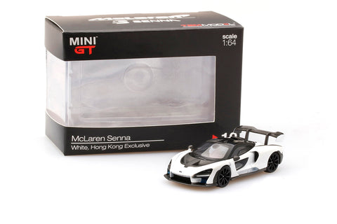 Mini GT 1/64 McLaren Senna White Hong Kong Exclusive