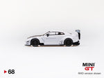 MINI GT 68 1/64 LB★WORKS Nissan GT-R R35 Type 2 Rear Wing ver 3 White