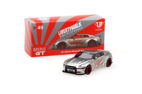 MINI GT #49 LB★WORKS Nissan GT-R (R35) Satin Silver