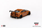 MINI GT #69 Nissan GT-R R35 Type 2, Rear Wing ver 3 Metallic Brown
