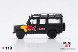 MINI GT #110 Land Rover Defender 110 Red Bull LUKA