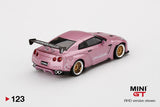 MINI GT #123 Pandem Nissan GT-R GT Wing Passion Pink LHD