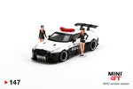 MINI GT #147 Liberty Walk Nissan GT-R R35 Type 1,Rear Wing Version 1 JDM Police