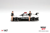 MINI GT #147 Liberty Walk Nissan GT-R R35 Type 1,Rear Wing Version 1 JDM Police