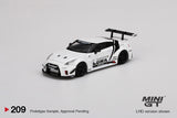 MINI GT #209 LB-Silhouette WORKS GT NISSAN 35GT-RR Ver.2 White LBWK