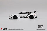 MINI GT #209 LB-Silhouette WORKS GT NISSAN 35GT-RR Ver.2 White LBWK