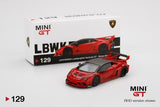 Mini GT #129 LB★WORKS Lamborghini Huracan GT Rosso Mars RHD