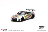 MINI GT 244 LB★WORKS Nissan  GT-R R35 Type 2 Rear Wing ver 3 LBWK Kuma Graffiti