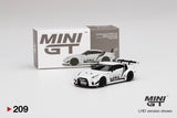 MINI GT #209 LB-Silhouette WORKS GT NISSAN 35GT-RR Ver.2 White LBWK
