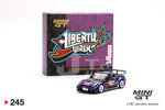 MINI GT 245 LIBERTY WALK LB WORKS GT NISSAN R35 GT-RR VER.1 PURPLE METALLIC
