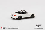 Mini GT #304 Mazda Miata MX-5 (NA) Tuned Version Classic White RHD