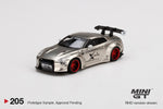 MINI GT#205 Sinopec LB WORKS Nissan GT-R R35 Satin Silver Rear Wing ver 1 HK Exclusive