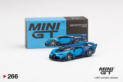 MINI GT #266 Bugatti Vision Gran Turismo Light Blue LHD