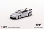 2022 Mini GT #390 Porsche 911 (992) GT3 GT Silver Metallic