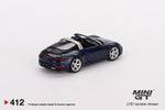 MINI GT #412 Porsche 911 Targa 4S Gentian Blue Metallic