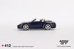 MINI GT #412 Porsche 911 Targa 4S Gentian Blue Metallic