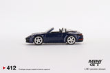 MINI GT #412 Porsche 911 Targa 4S Gentian Blue Metallic