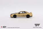 MINI GT #431 Top Secret Nissan Skyline GT-R VR32 Gold