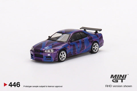 MINI GT #446 Nissan Skyline GT-R (R34) V-Spec II