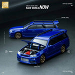 POP RACE 1/64 GTR R34 Stagea Bayside Blue