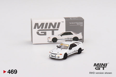 Mini GT #469 Top Secret Nissan Skyline GT-R VR32 White