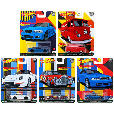 HOT WHEELS 2021 CAR CULTURE DEUTSCHLAND DESIGN SET OF 5