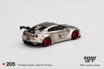 MINI GT#205 Sinopec LB WORKS Nissan GT-R R35 Satin Silver Rear Wing ver 1 HK Exclusive